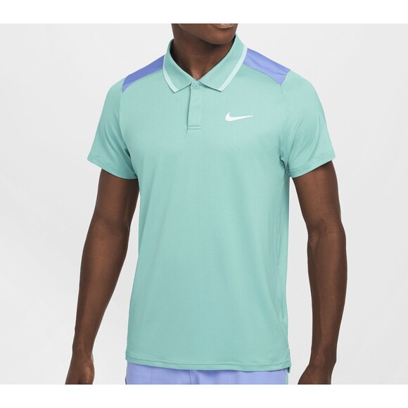NikeCourt Advantage Men's Dri-FIT Tennis Polo FD5317-300 Green Frost/Royal XXL - Picture 3 of 14